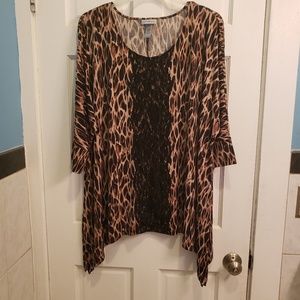 Catherine's size 3X(26/28) Animal Print Top